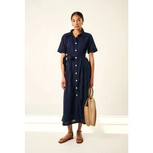 La Maregold The Juliette Eyelet Dress - S Midnight Blue